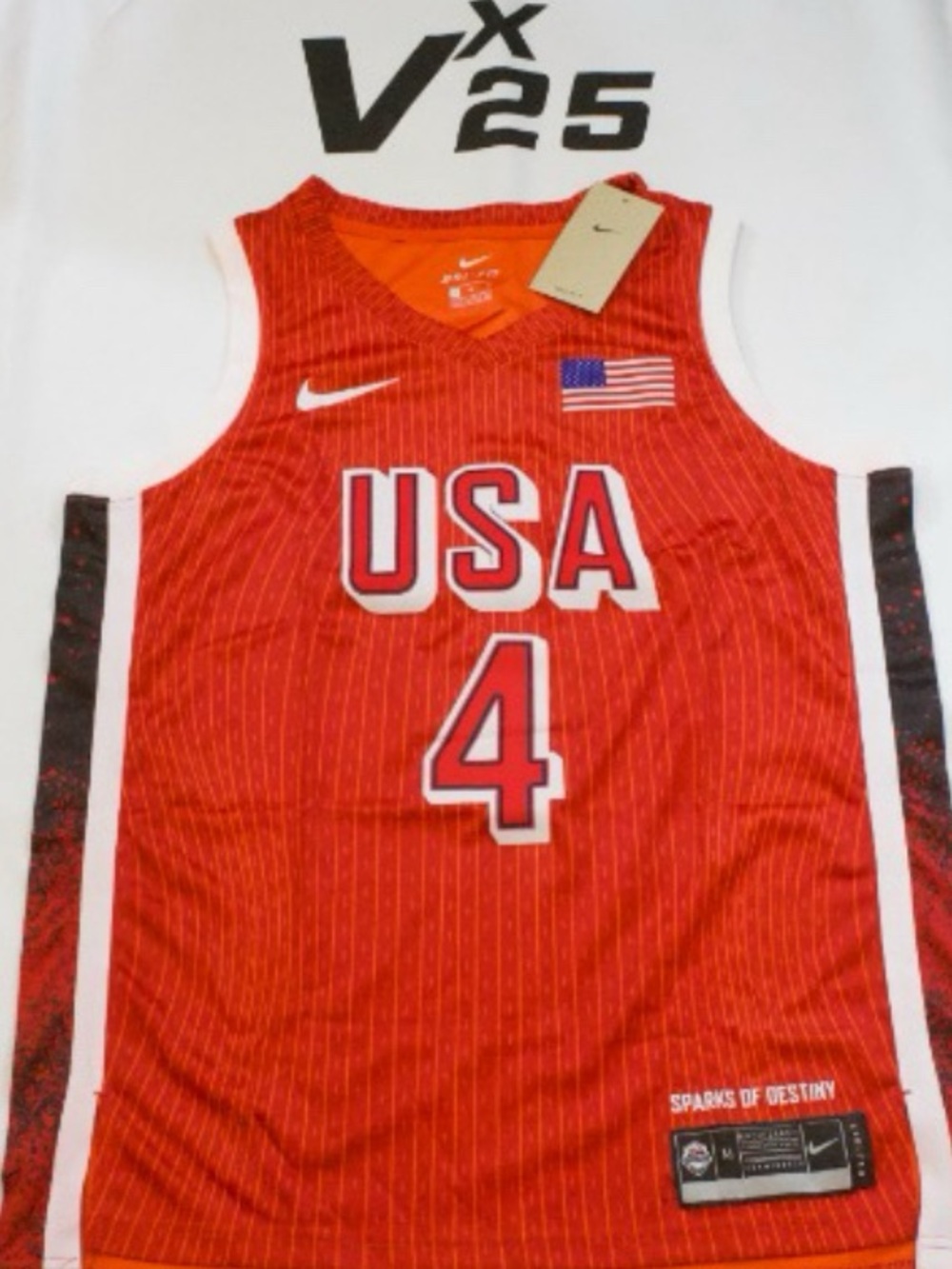 Nike USA Red Basketball Jersey #4 - Men's